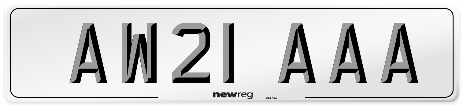 AW21 AAA Number Plate from New Reg